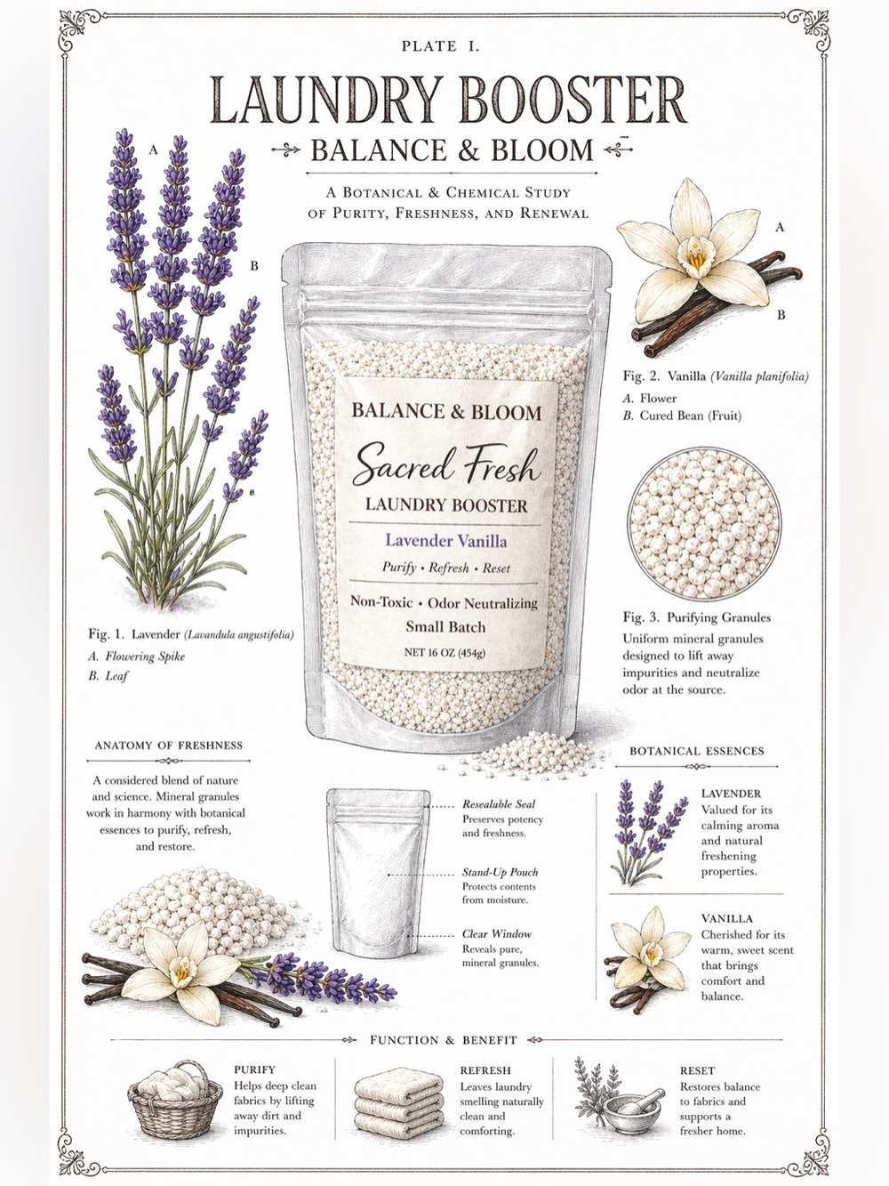 Laundry Booster | Lavender Vanilla | 16oz Bag - Picture 2 of 2